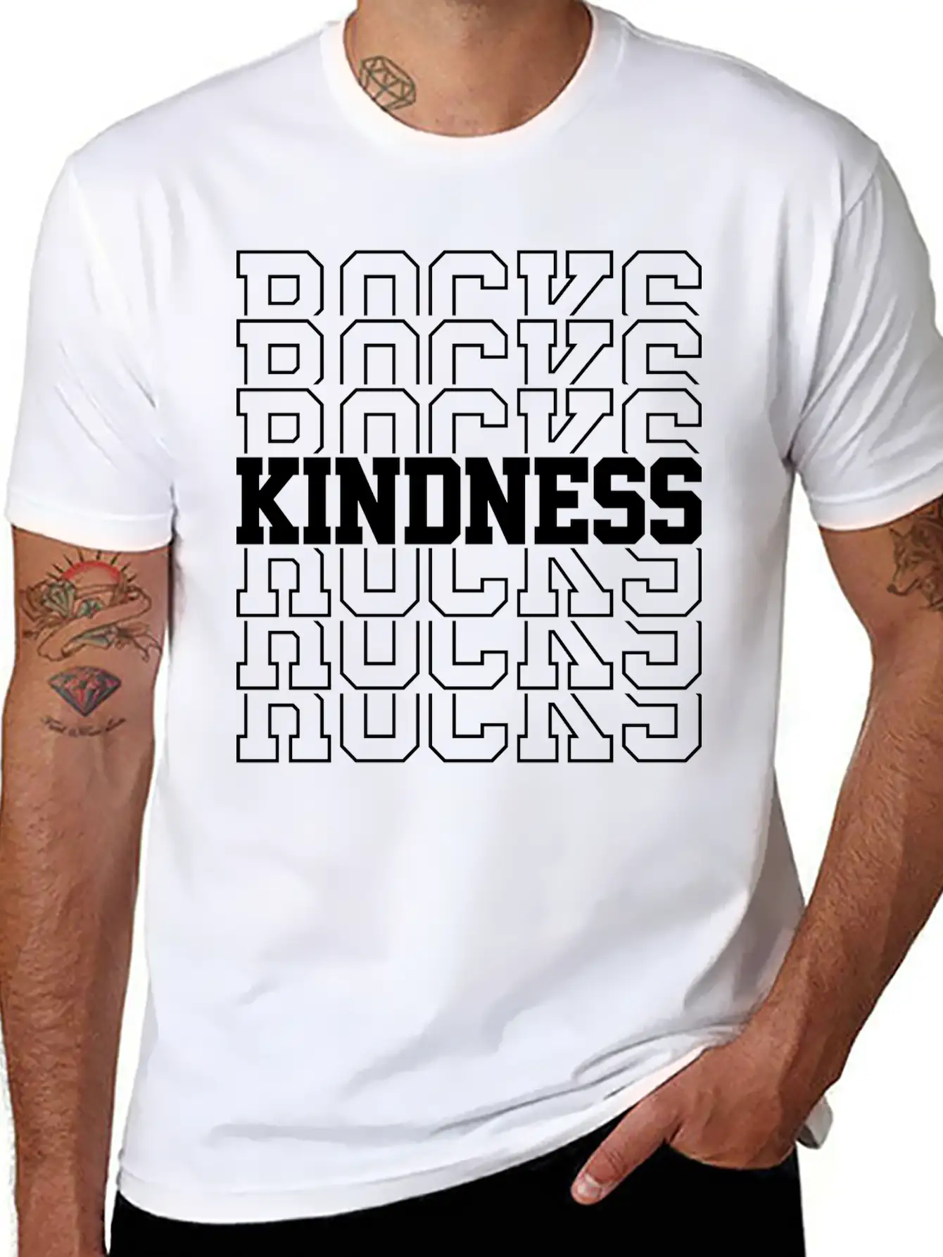 Kindness Rocks Unisex Casual T-Shirt – Clean Design For Daily Comfort