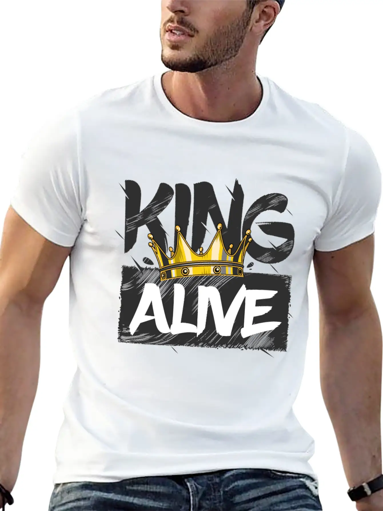 King Alive Basic Graphic T-Shirt – Daily Comfort In Soft Cotton