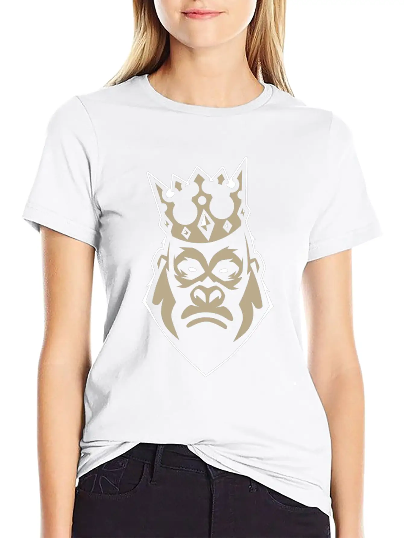 King Gorilla Silverback Monkey Ape Gift Basic Graphic T-Shirt – Daily Comfort In Soft Cotton