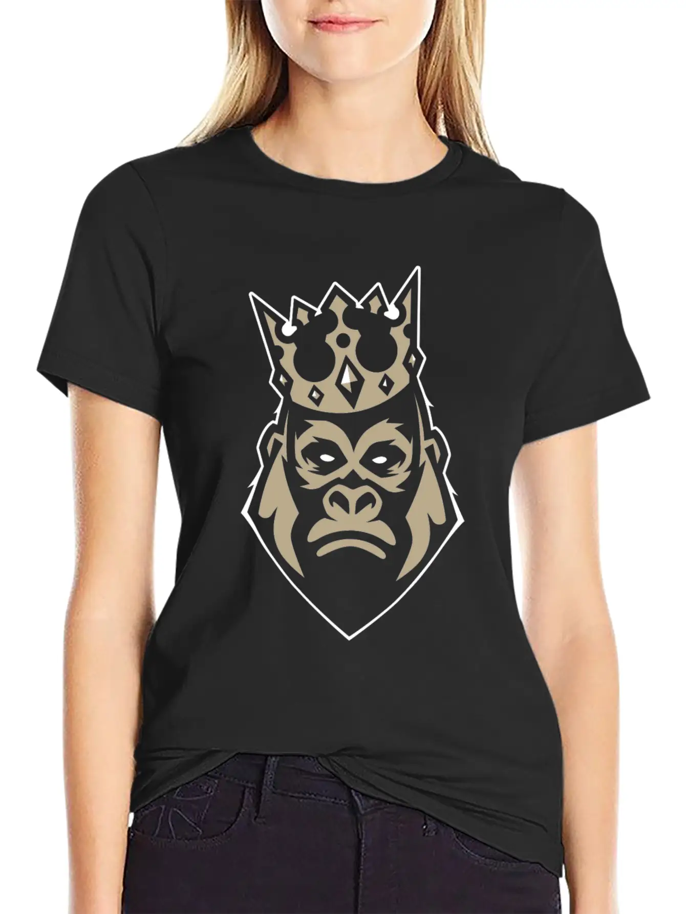 King Gorilla Silverback Monkey Ape Gift Basic Graphic T-Shirt – Daily Comfort In Soft Cotton
