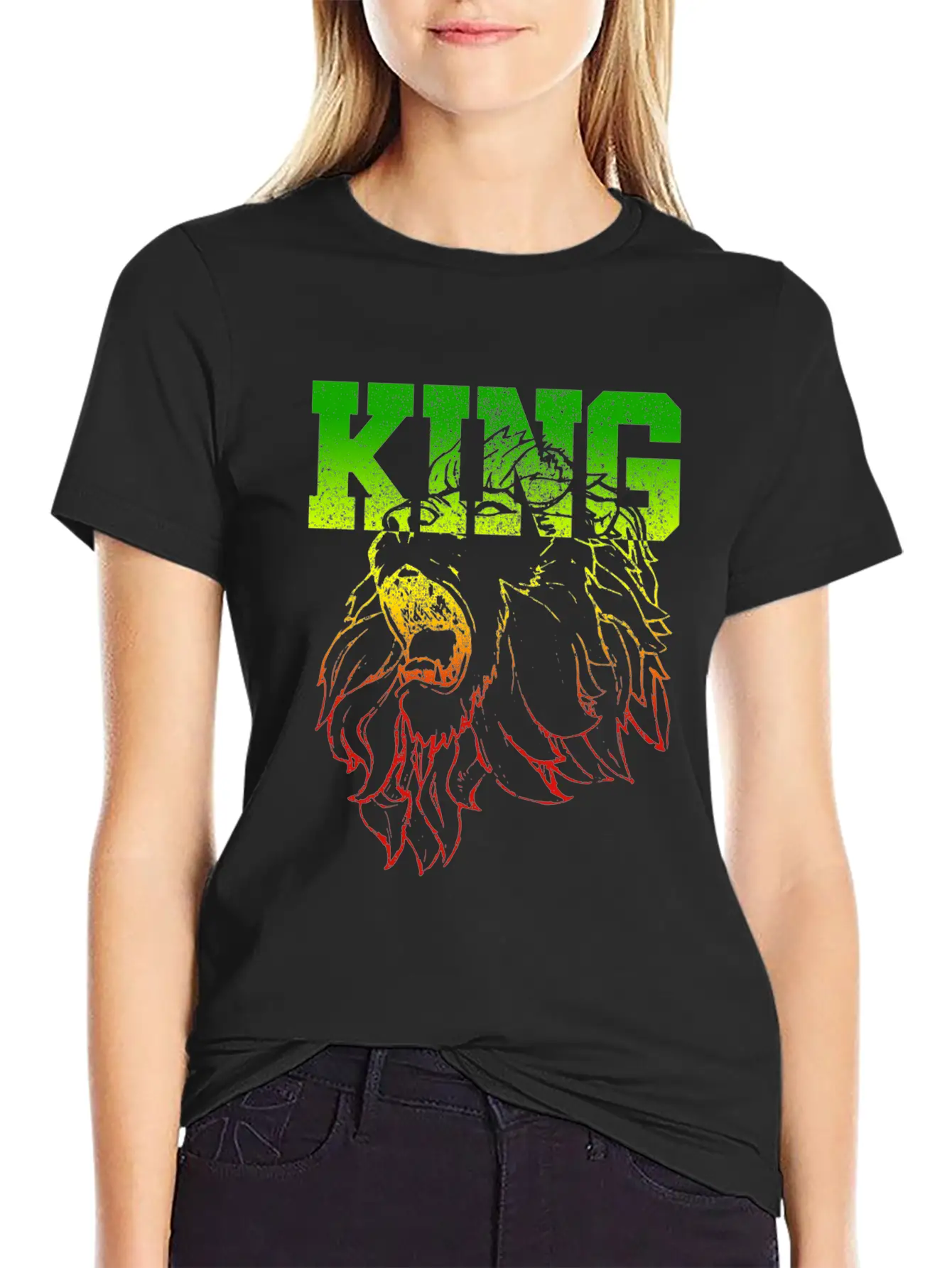 KING - Lion Of Judah Comfortable Minimalist Graphic Tee – Summer Style Essential