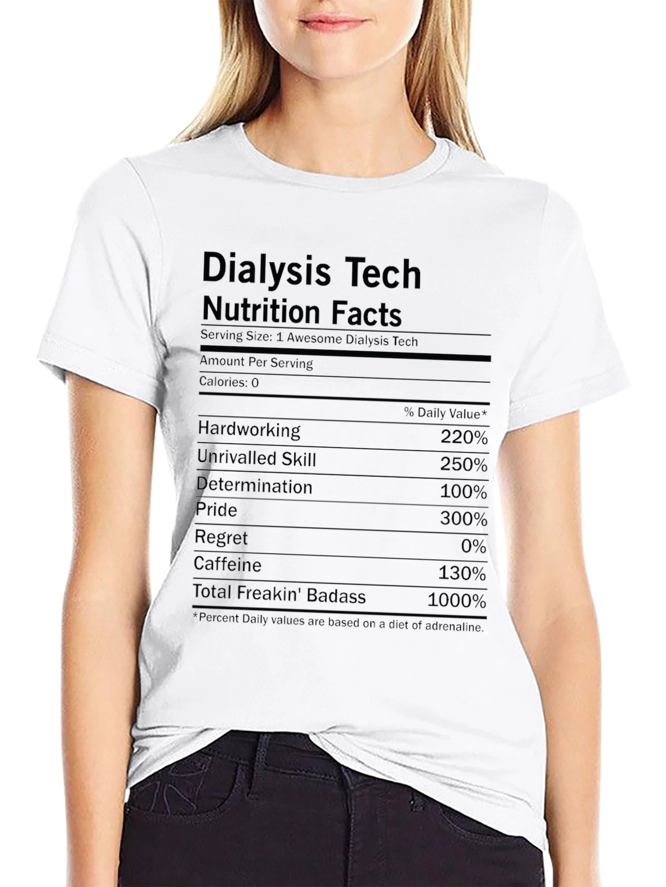 Dialysis Tech Nutrition Facts Funny T-Shirt