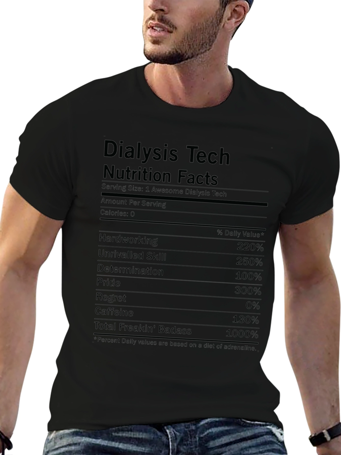 Dialysis Tech Nutrition Facts Funny T-Shirt