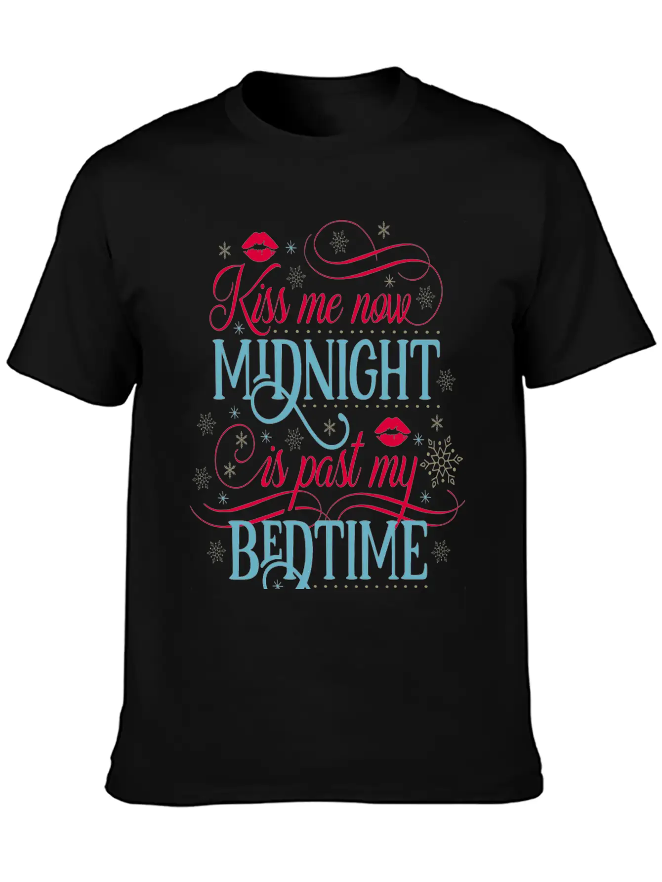 Kiss Me Now Midnight Stylish Everyday T-Shirt – Unisex Basic Cotton Tee