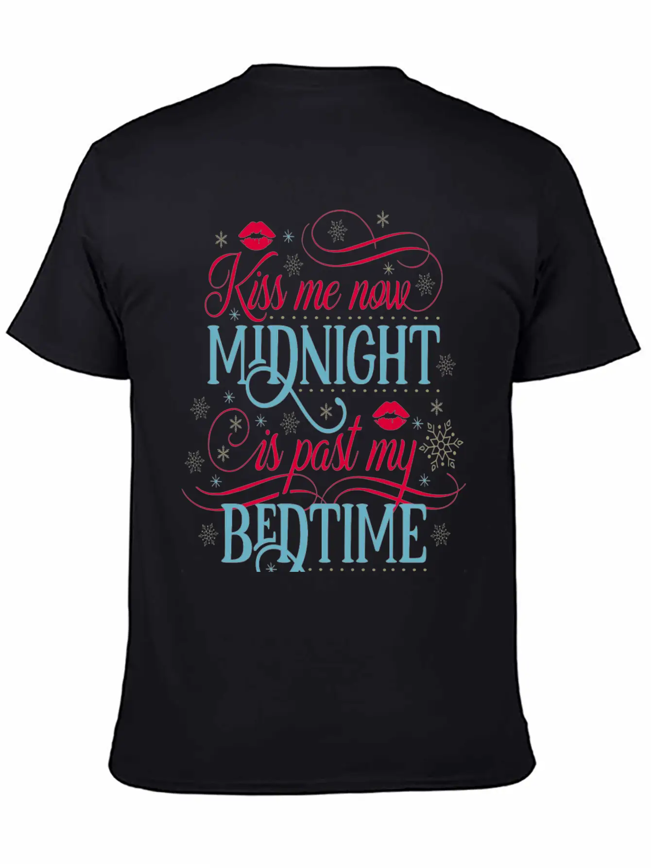 Kiss Me Now Midnight Stylish Everyday T-Shirt – Unisex Basic Cotton Tee