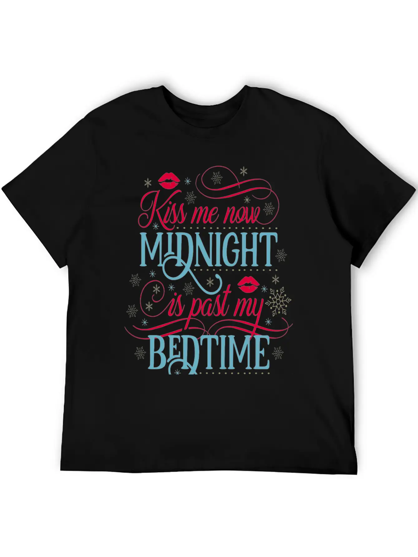 Kiss Me Now Midnight Stylish Everyday T-Shirt – Unisex Basic Cotton Tee