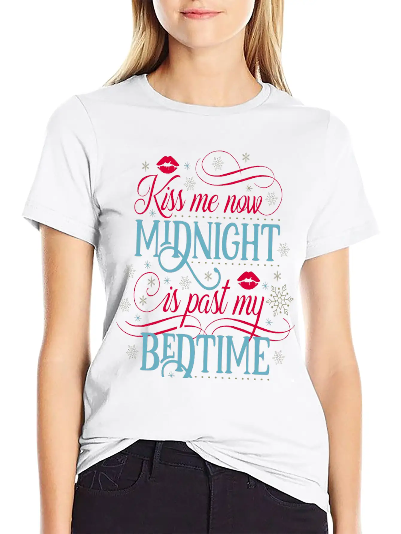 Kiss Me Now Midnight Stylish Everyday T-Shirt – Unisex Basic Cotton Tee