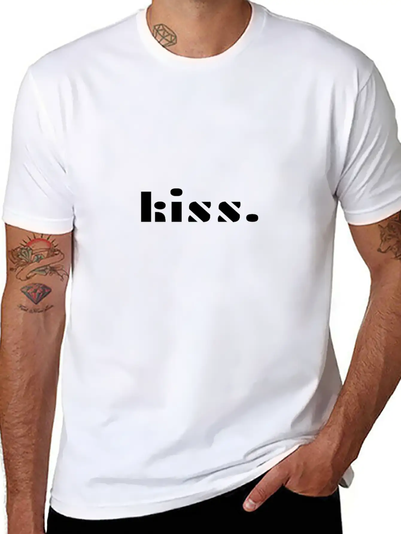 Kiss Mood Chic Gift Gift Ideas Comfortable Minimalist Graphic Tee – Summer Style Essential