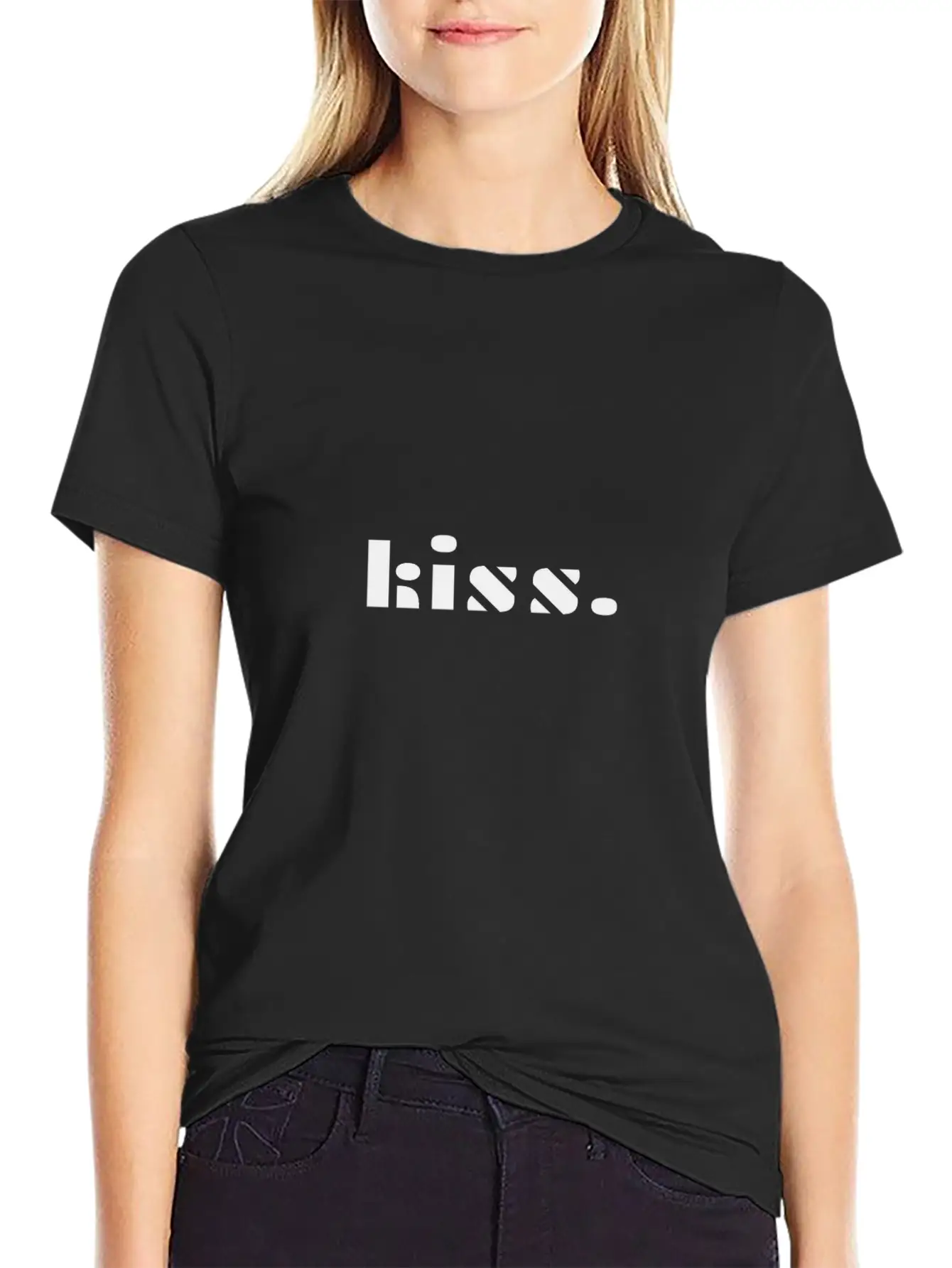 Kiss Mood Chic Gift Gift Ideas Comfortable Minimalist Graphic Tee – Summer Style Essential