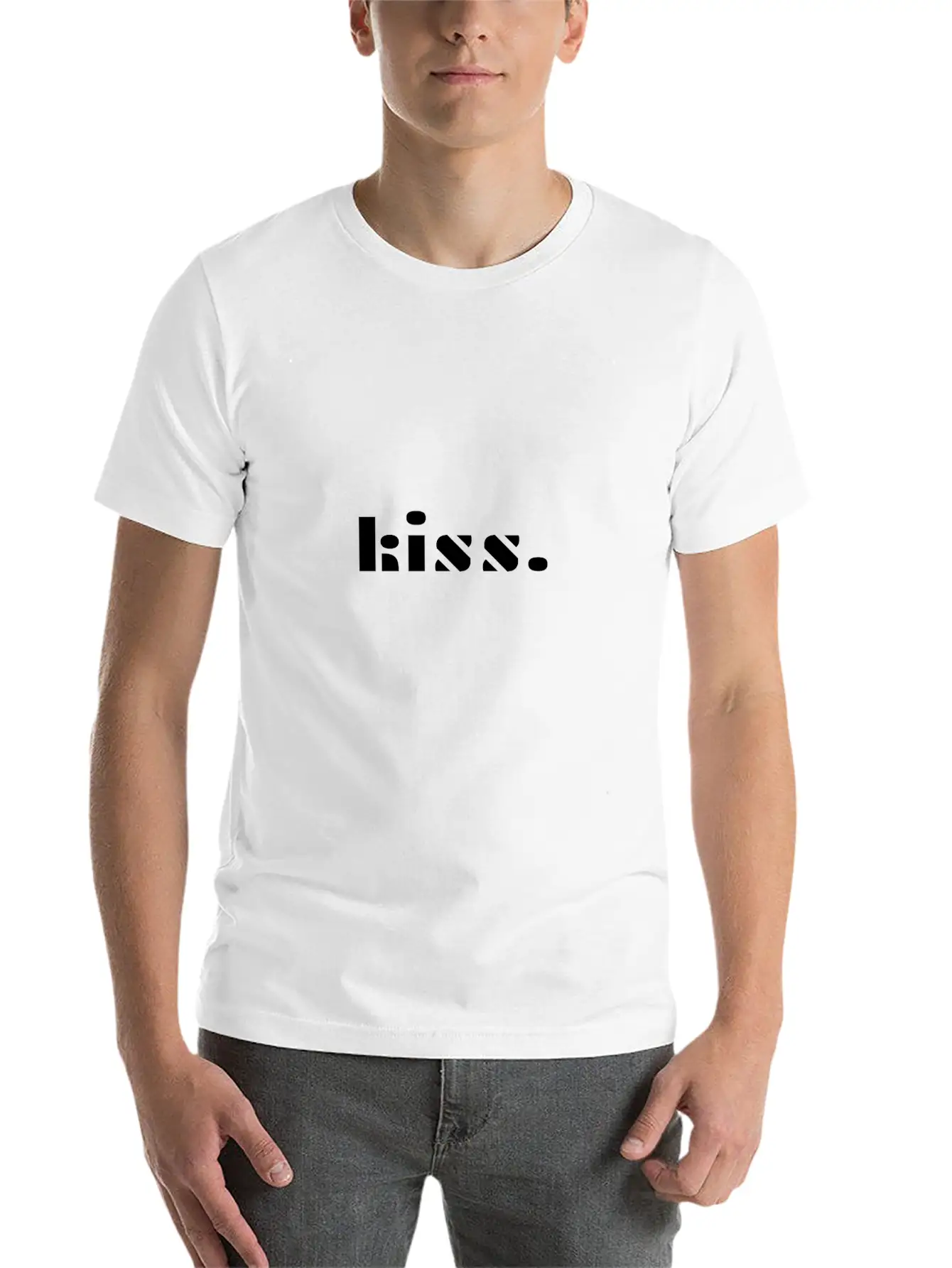 Kiss Mood Chic Gift Gift Ideas Comfortable Minimalist Graphic Tee – Summer Style Essential
