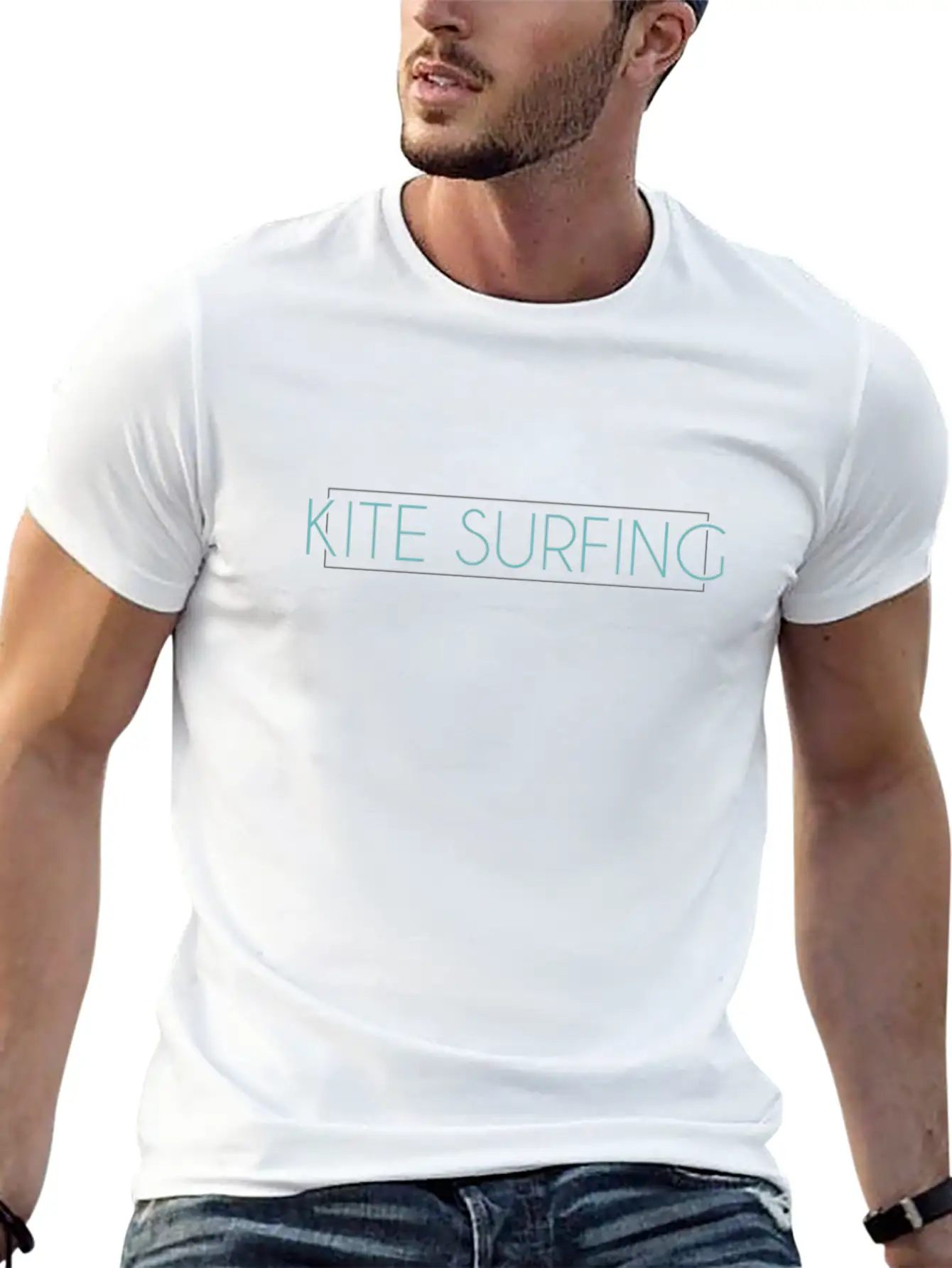 Kite Surfing Lettering Timeless Short Sleeve Tee – Comfy And Minimalist Design