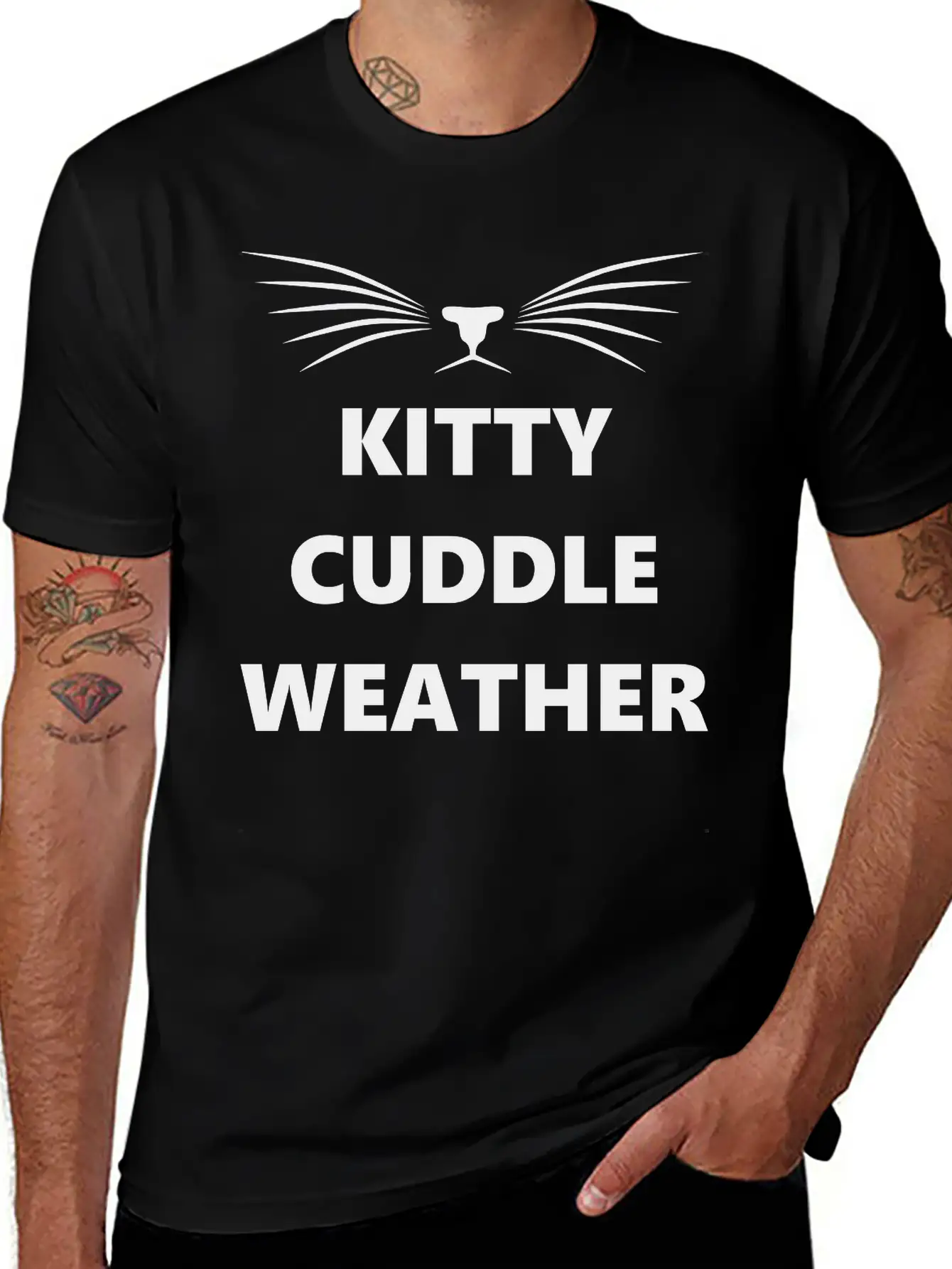 Kitty Cuddle Weather Basic Graphic T-Shirt – Daily Comfort In Soft Cotton
