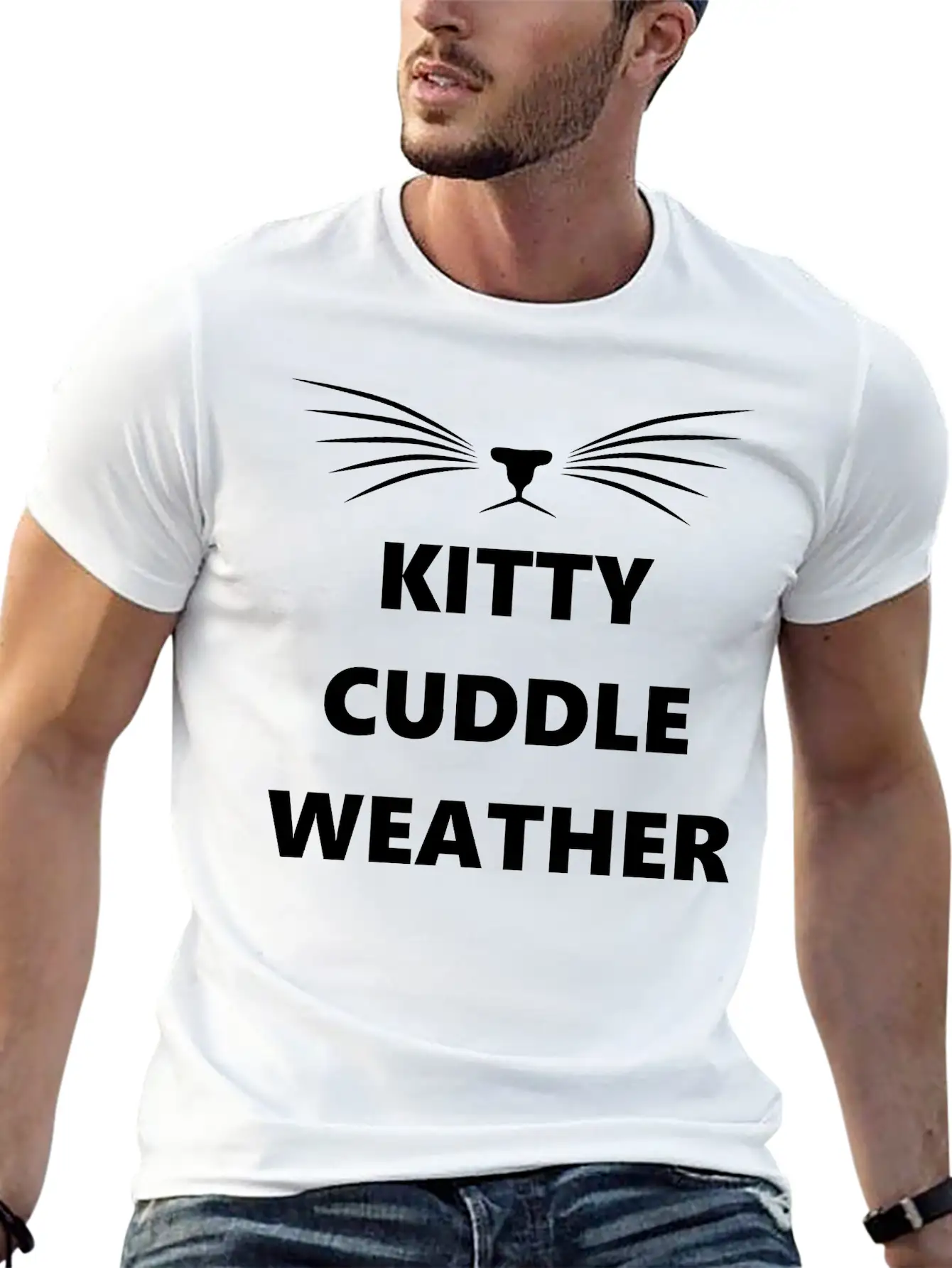 Kitty Cuddle Weather Basic Graphic T-Shirt – Daily Comfort In Soft Cotton