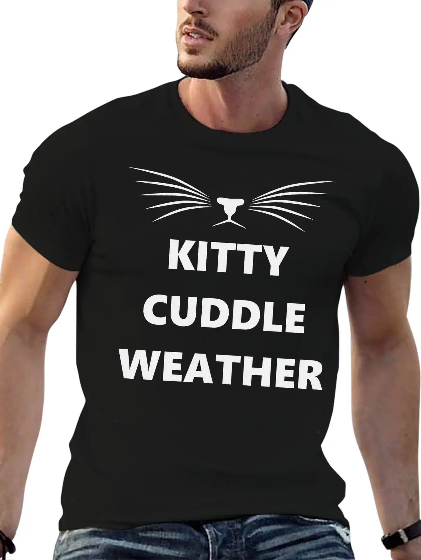 Kitty Cuddle Weather Basic Graphic T-Shirt – Daily Comfort In Soft Cotton