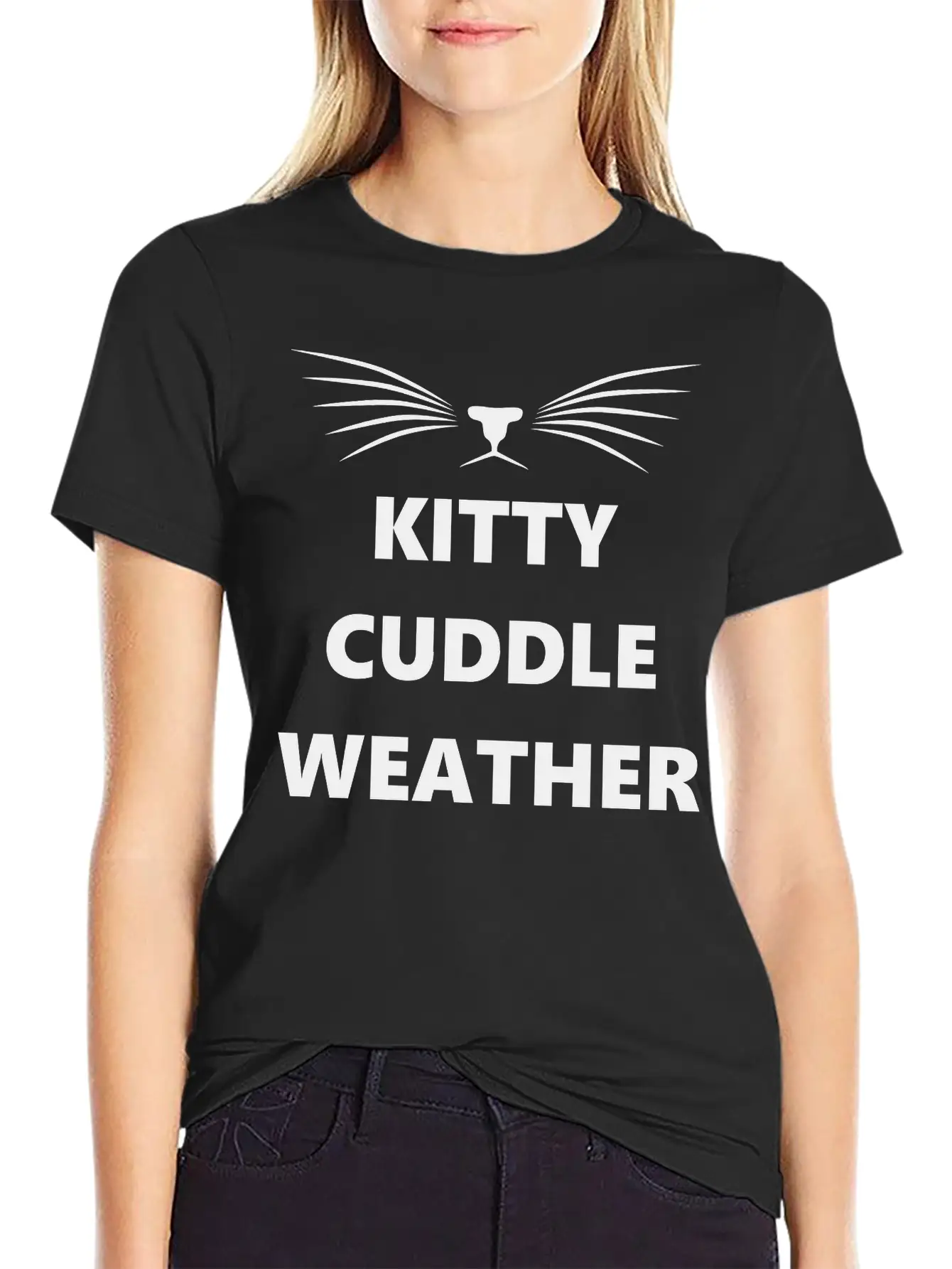 Kitty Cuddle Weather Basic Graphic T-Shirt – Daily Comfort In Soft Cotton