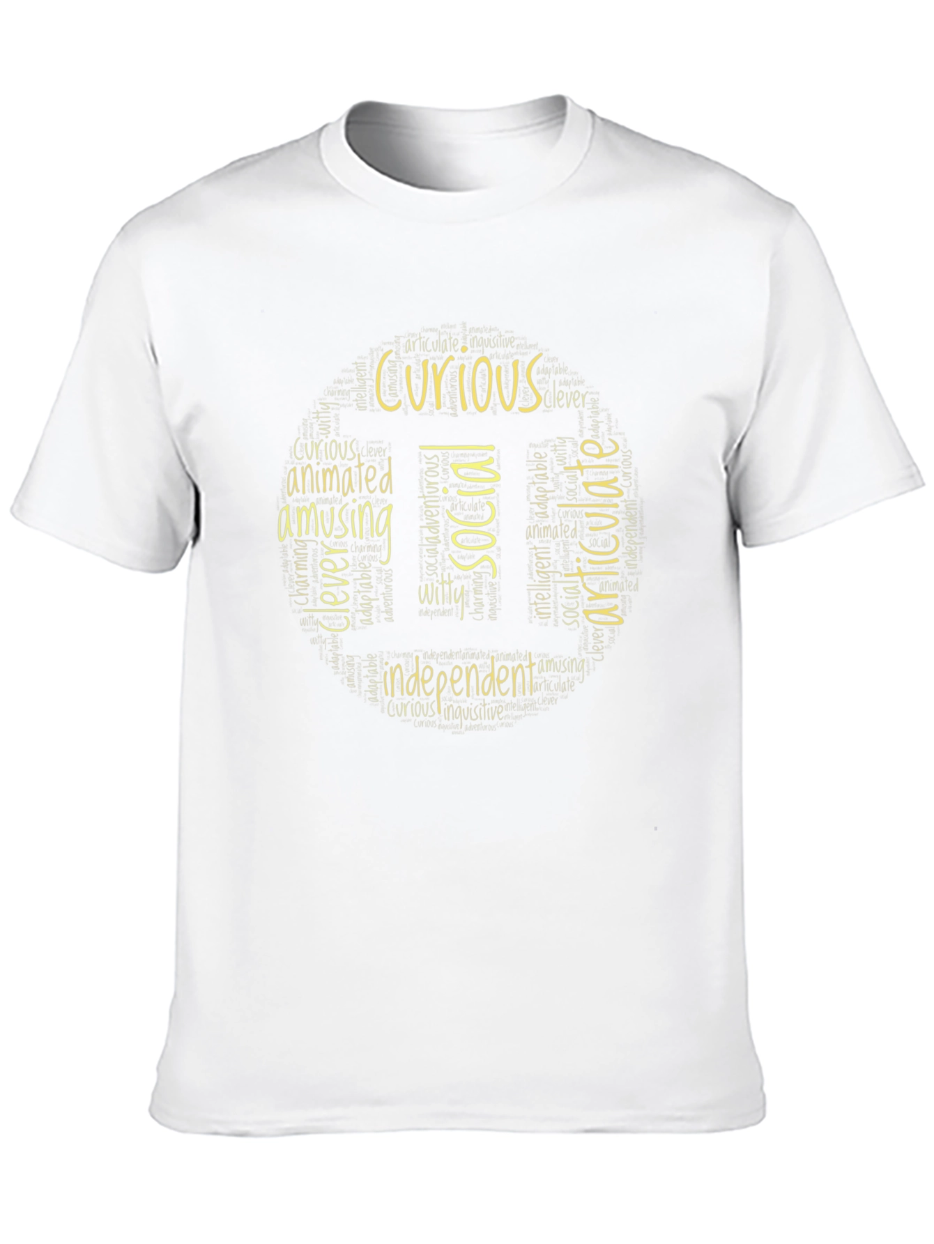 Curious Social Independent Word Art T-Shirt