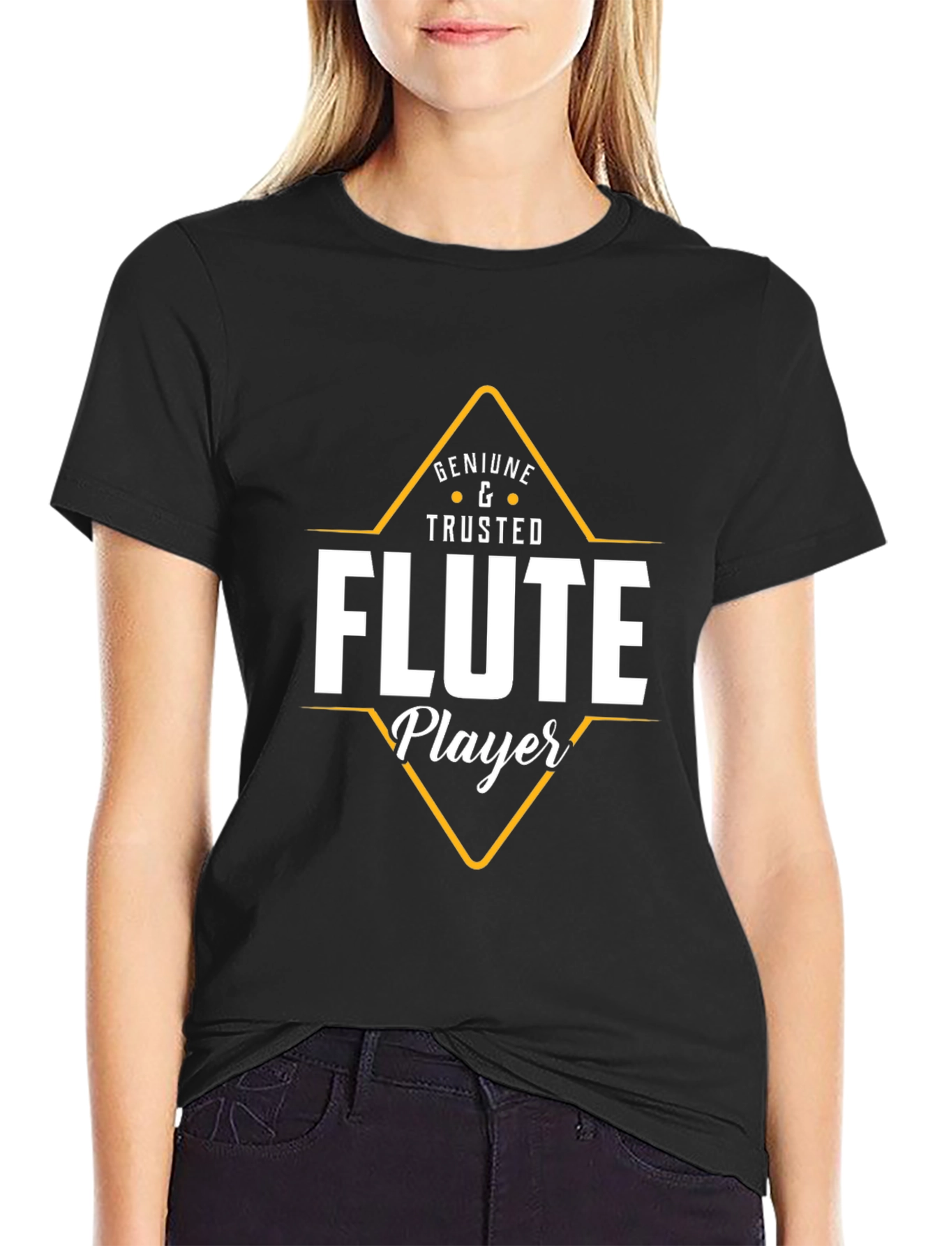 Flute Player Graphic Tee - Musicians Gift