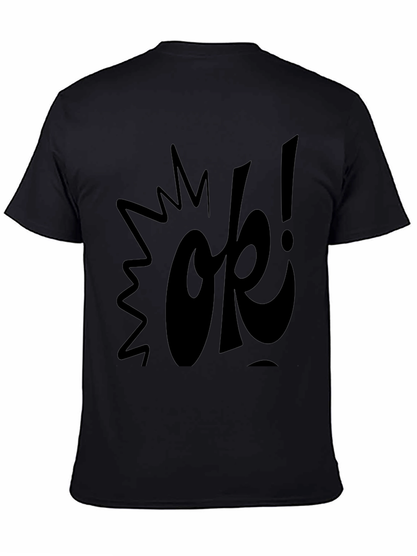 Ok! Graphic T-Shirt - Black Casual Tee