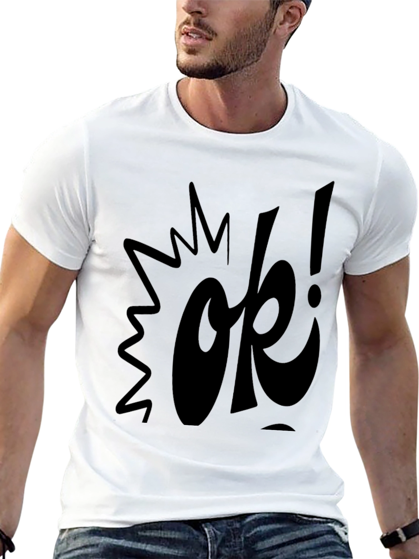 Ok! Graphic T-Shirt - Black Casual Tee
