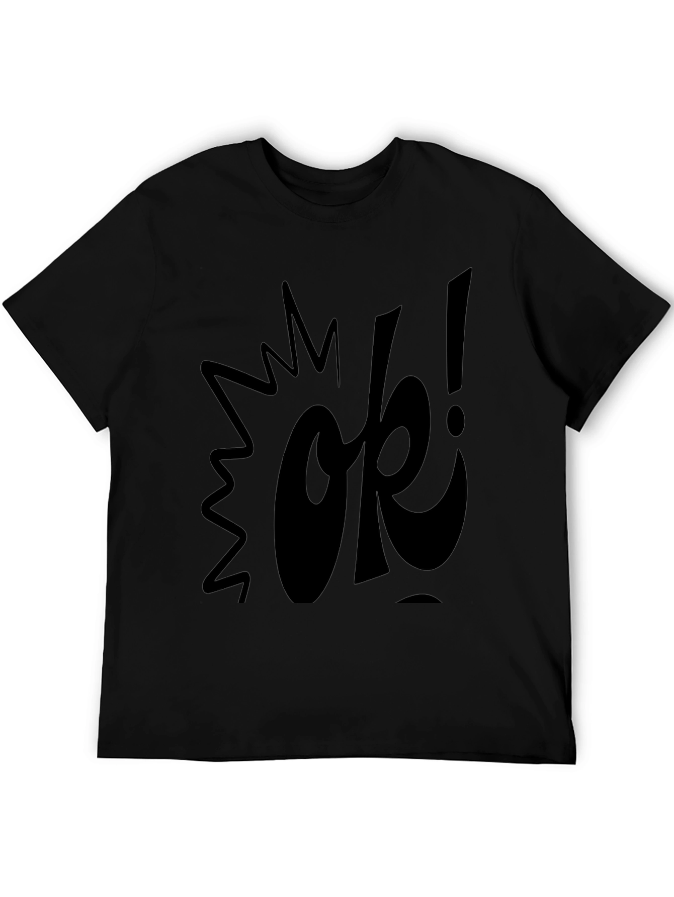 Ok! Graphic T-Shirt - Black Casual Tee