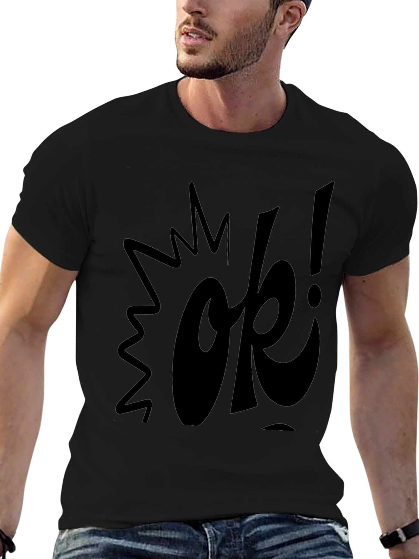 Ok! Graphic T-Shirt - Black Casual Tee