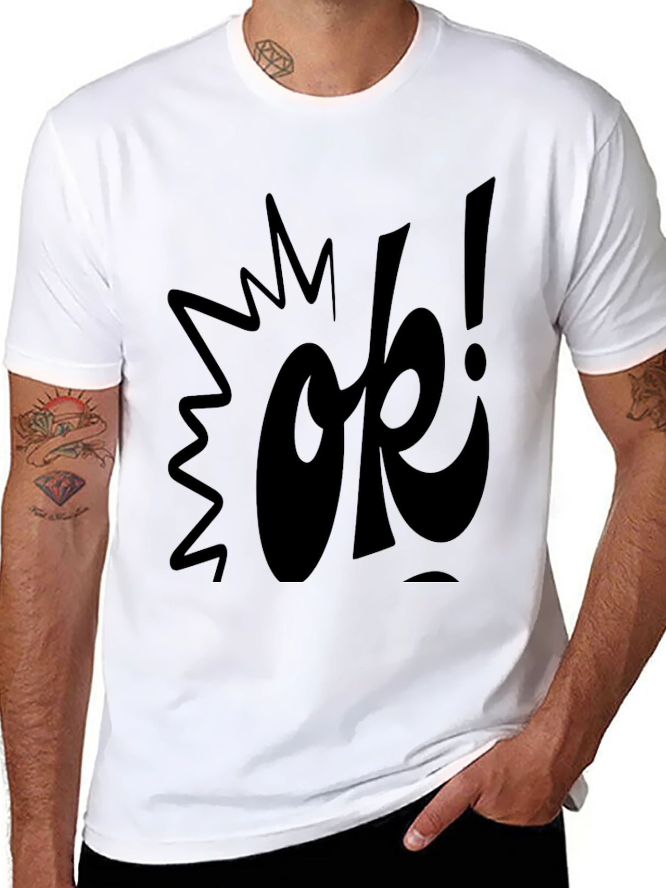 Ok! Graphic T-Shirt - Black Casual Tee