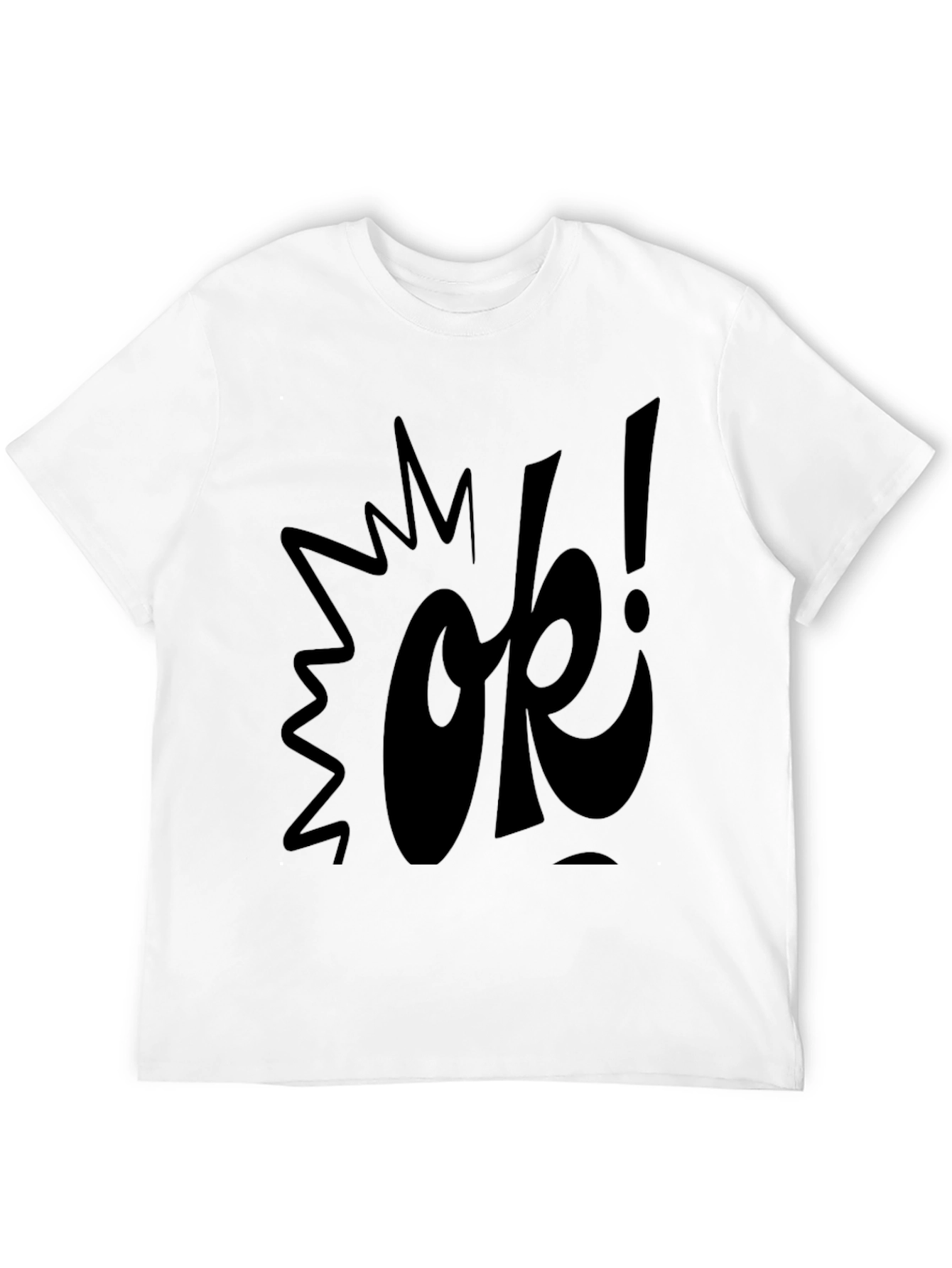 Ok! Graphic T-Shirt - Black Casual Tee