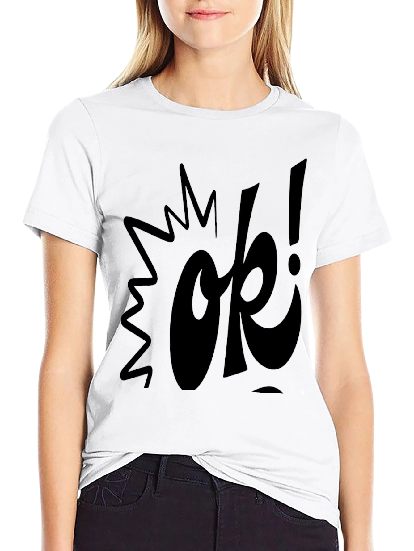 Ok! Graphic T-Shirt - Black Casual Tee