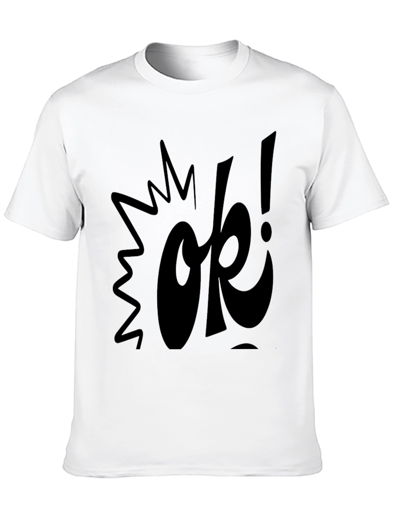 Ok! Graphic T-Shirt - Black Casual Tee
