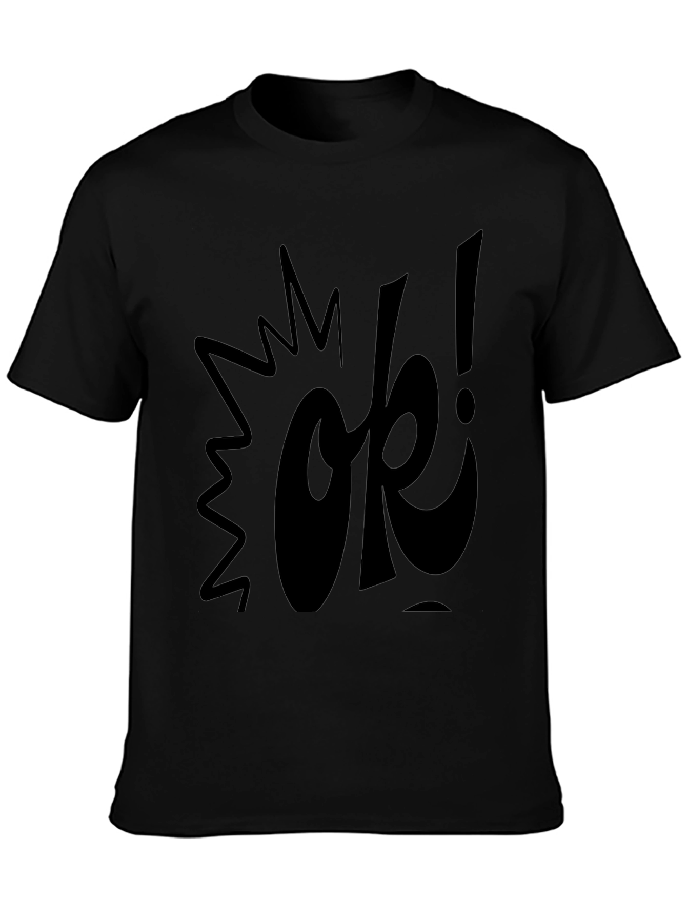 Ok! Graphic T-Shirt - Black Casual Tee