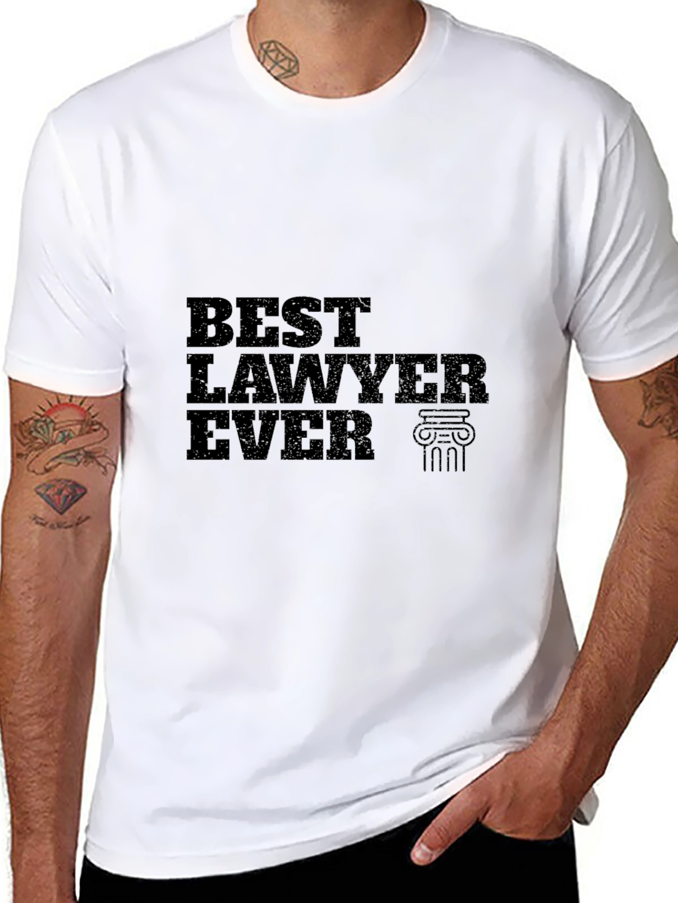 Best Lawyer Ever T-Shirt - Black Cotton Tee