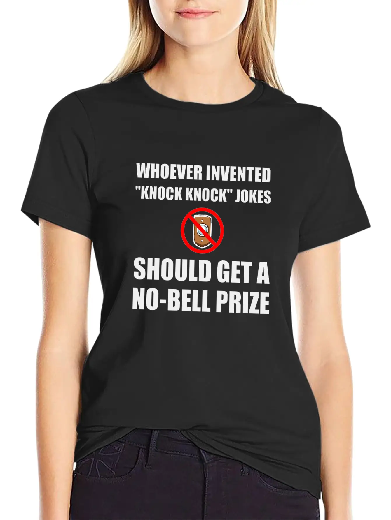 Knock Knock Joke No Bell Funny Essential Unisex Summer Tee – Soft Cotton Casual Fit