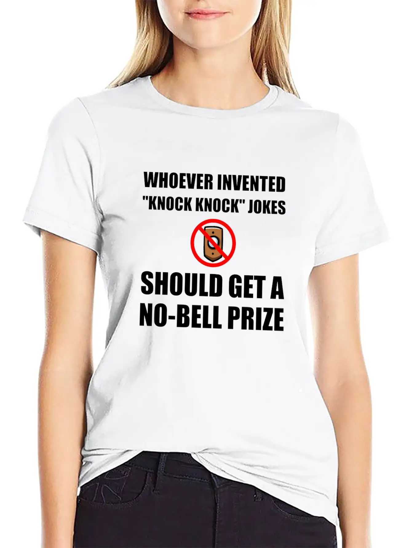 Knock Knock Joke No Bell Funny Essential Unisex Summer Tee – Soft Cotton Casual Fit