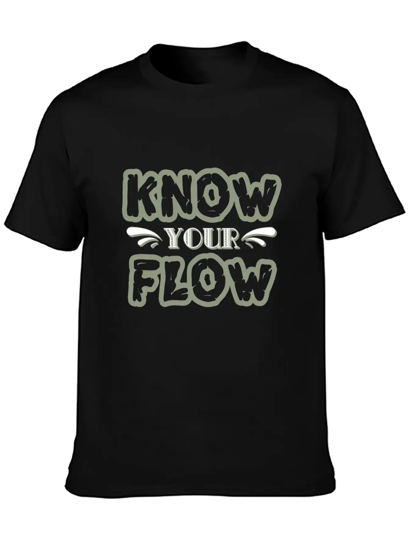 "Know Your Flow" Cute And Sensible Tee Design. Unisex Casual T-Shirt – Clean Design For Daily Comfort