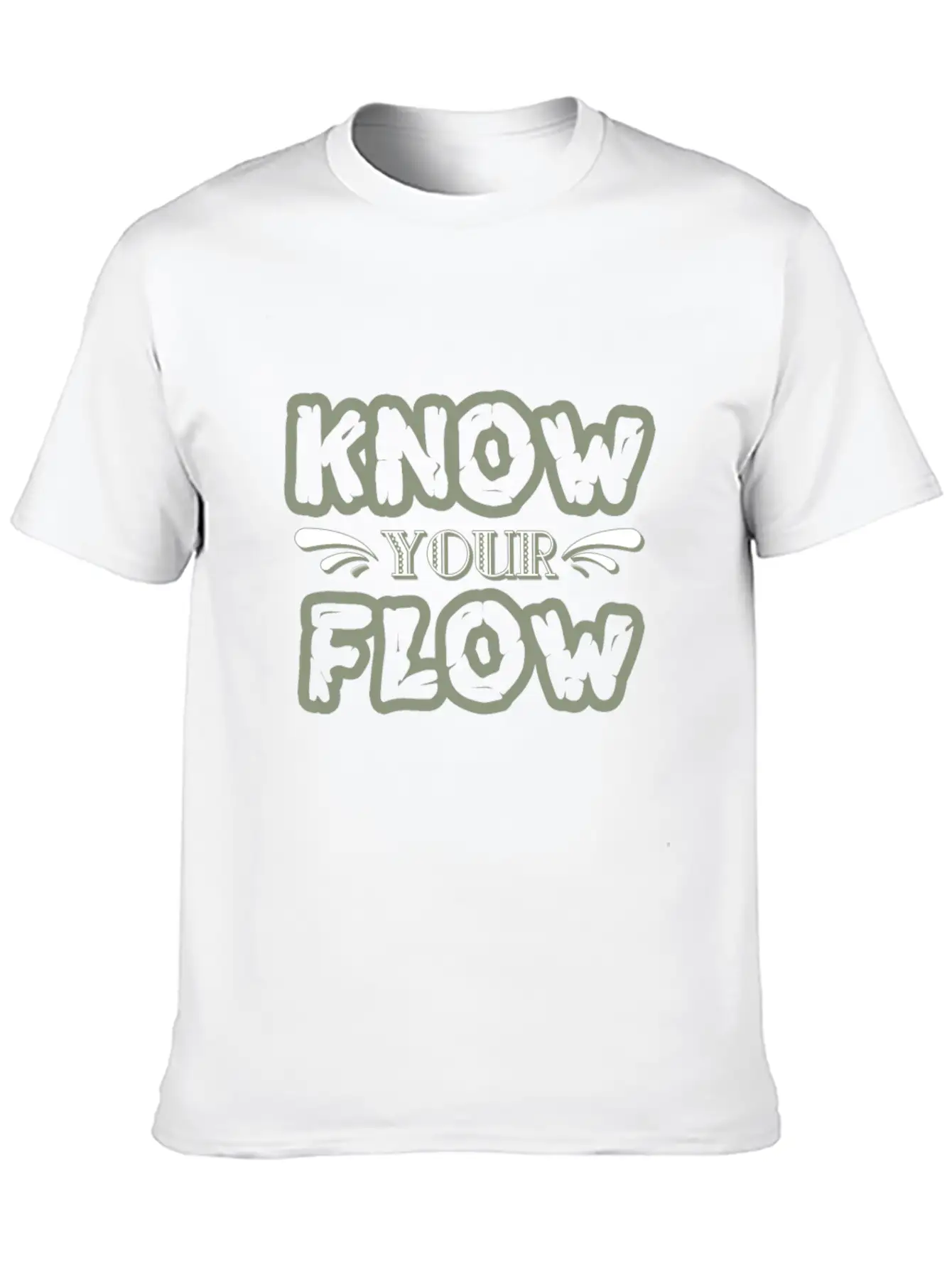 "Know Your Flow" Cute And Sensible Tee Design. Unisex Casual T-Shirt – Clean Design For Daily Comfort