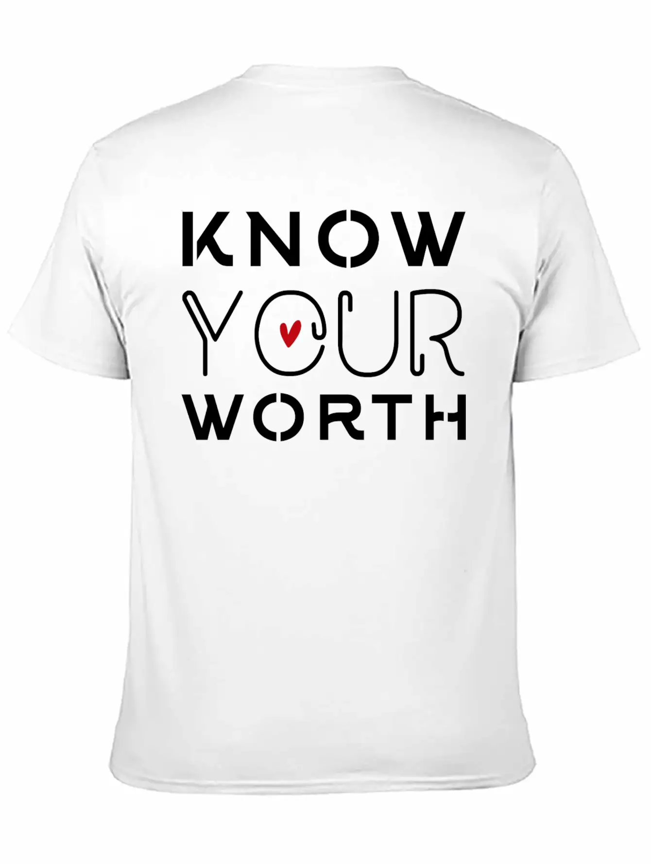 Know Your Worth Timeless Short Sleeve Tee – Comfy And Minimalist Design