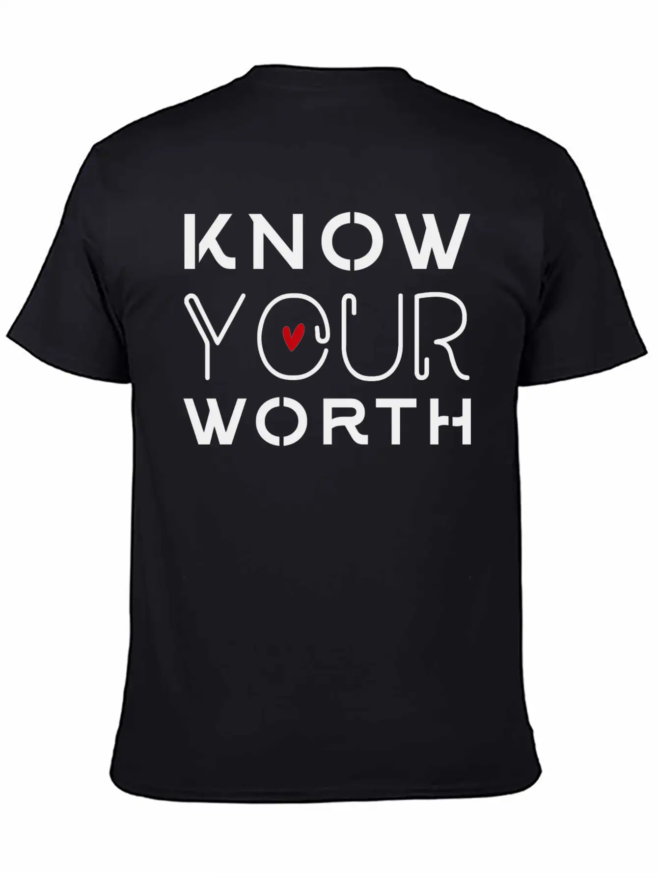 Know Your Worth Timeless Short Sleeve Tee – Comfy And Minimalist Design