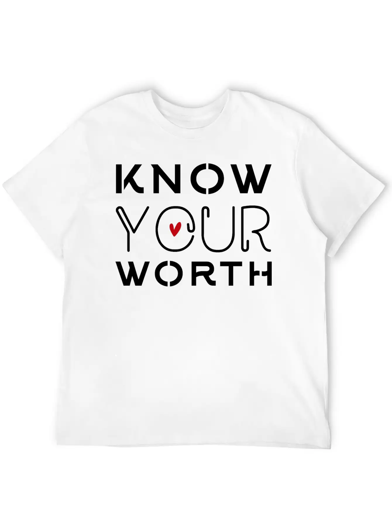 Know Your Worth Timeless Short Sleeve Tee – Comfy And Minimalist Design