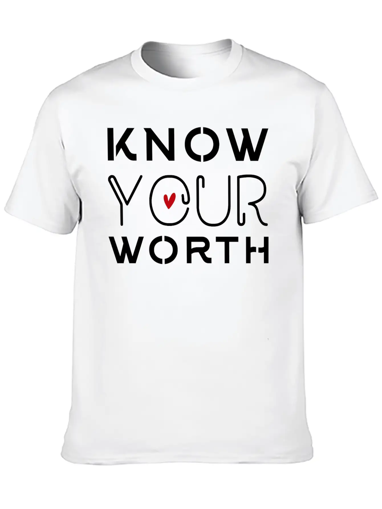 Know Your Worth Timeless Short Sleeve Tee – Comfy And Minimalist Design