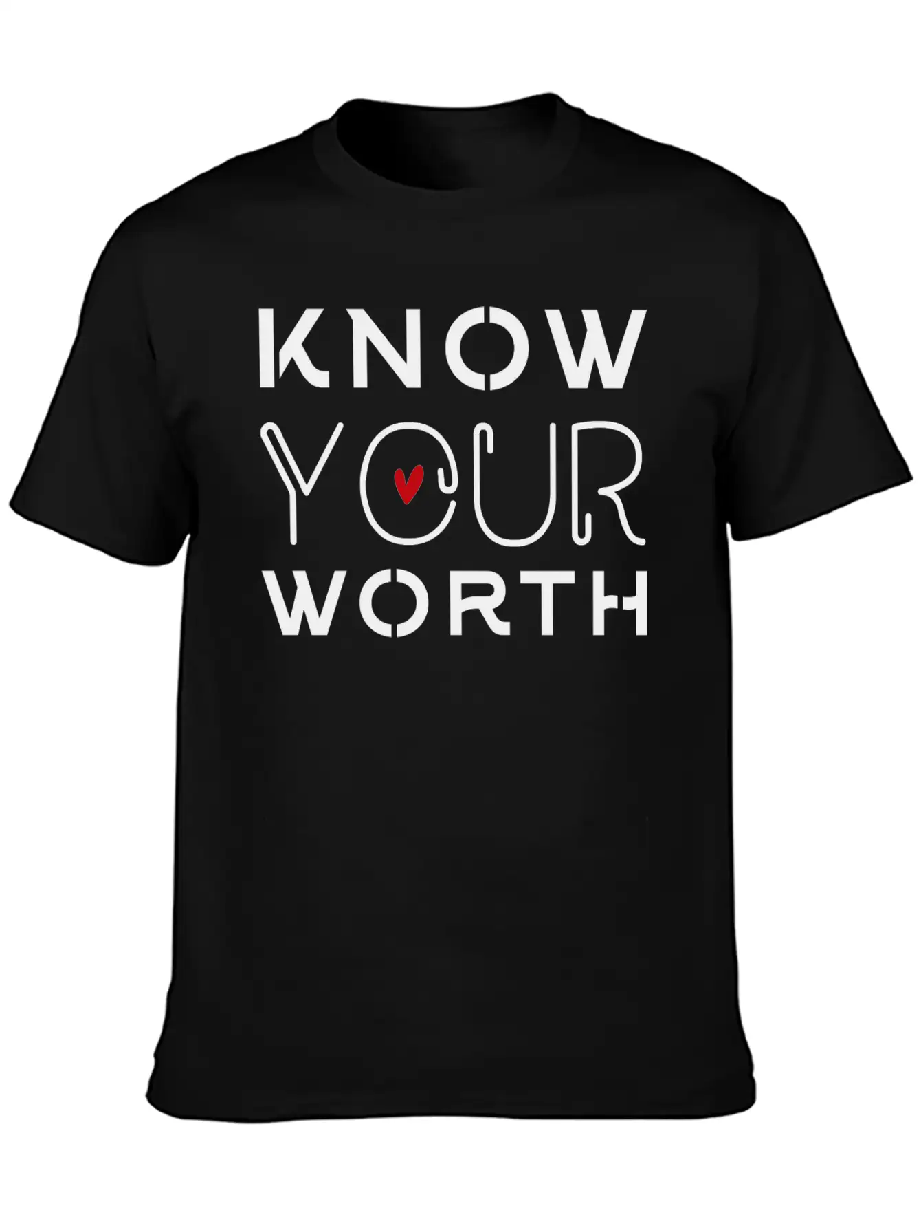 Know Your Worth Timeless Short Sleeve Tee – Comfy And Minimalist Design
