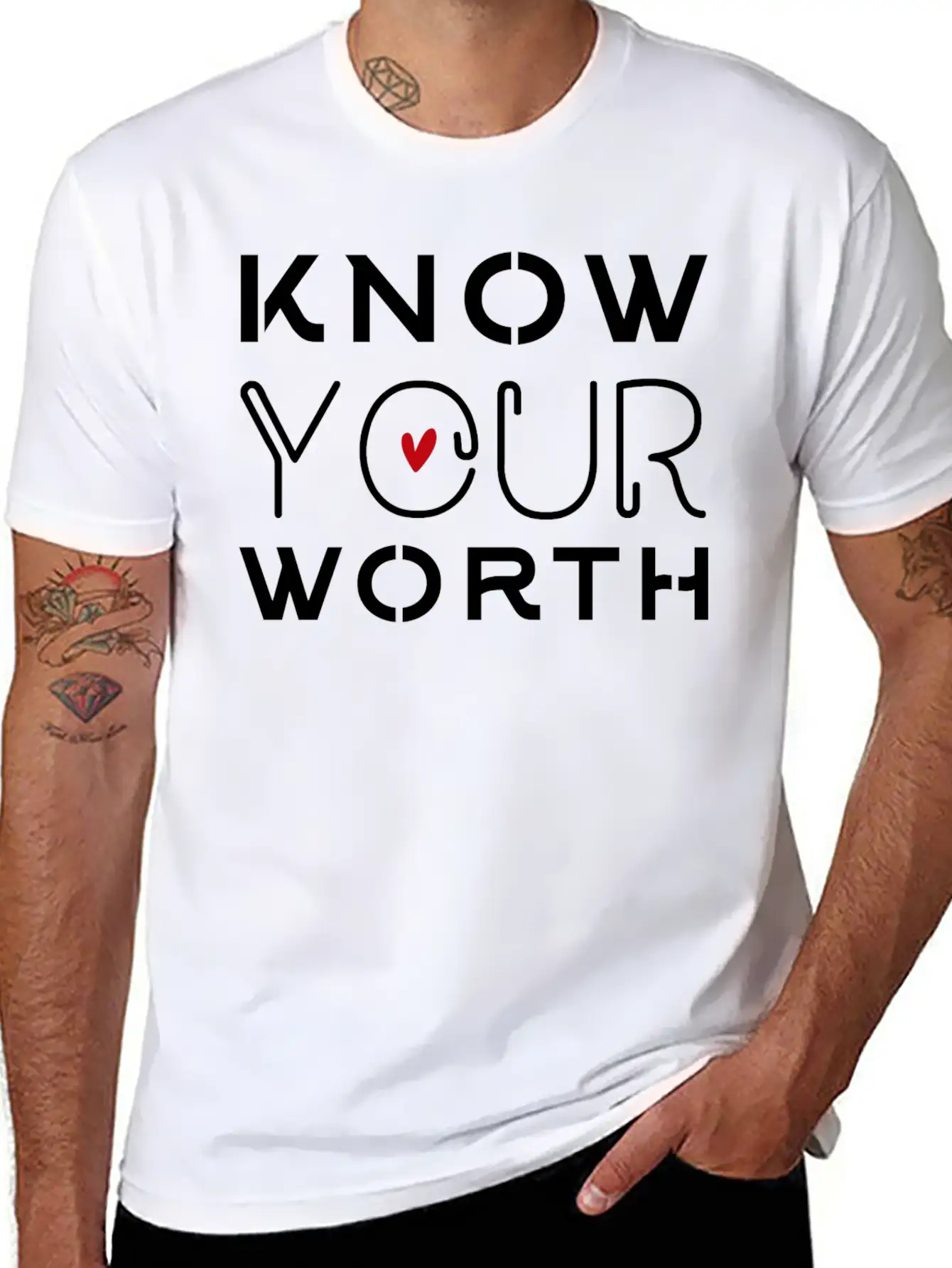 Know Your Worth Timeless Short Sleeve Tee – Comfy And Minimalist Design