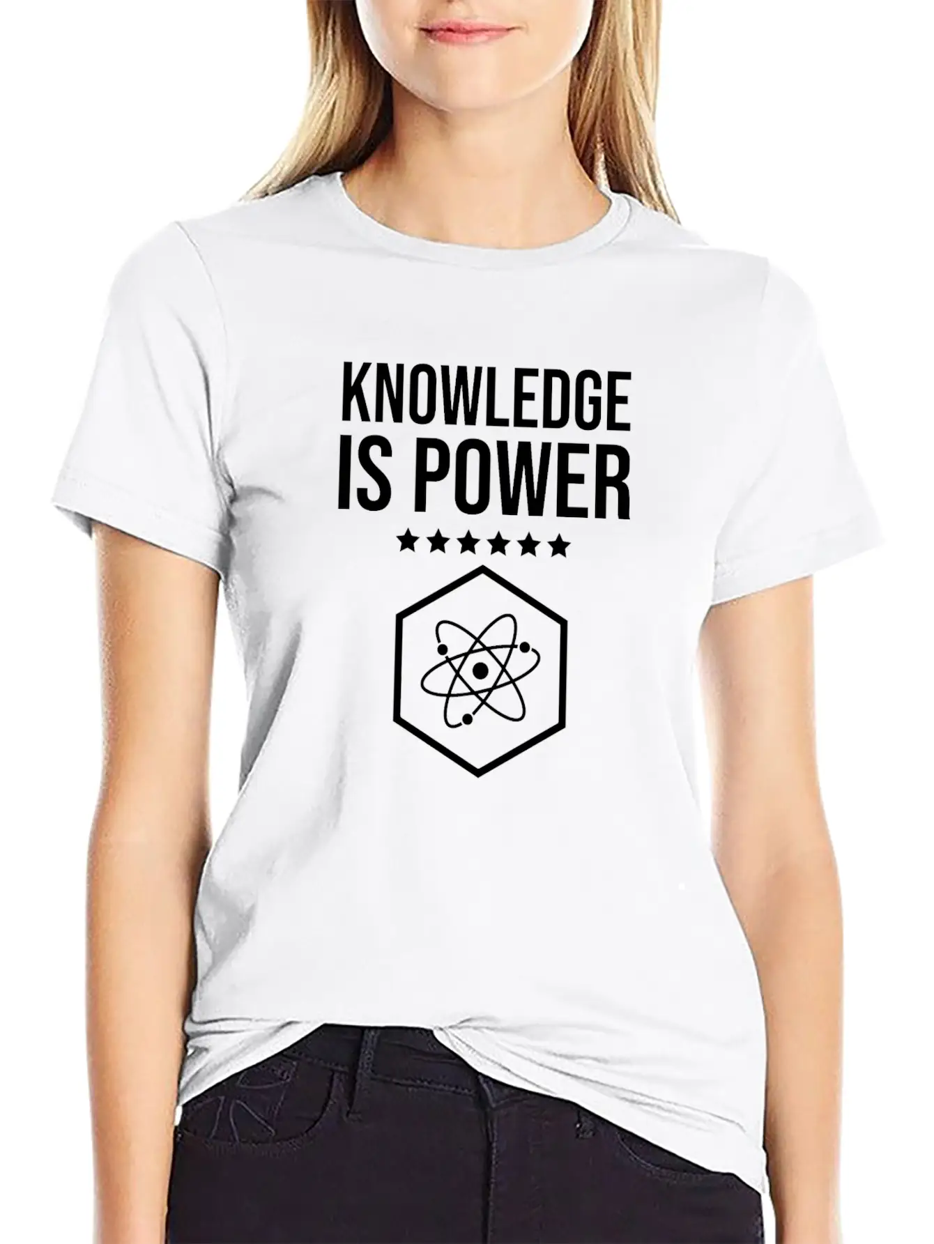 Knowledge Is Power, Amazing Saying Basic Graphic T-Shirt – Daily Comfort In Soft Cotton