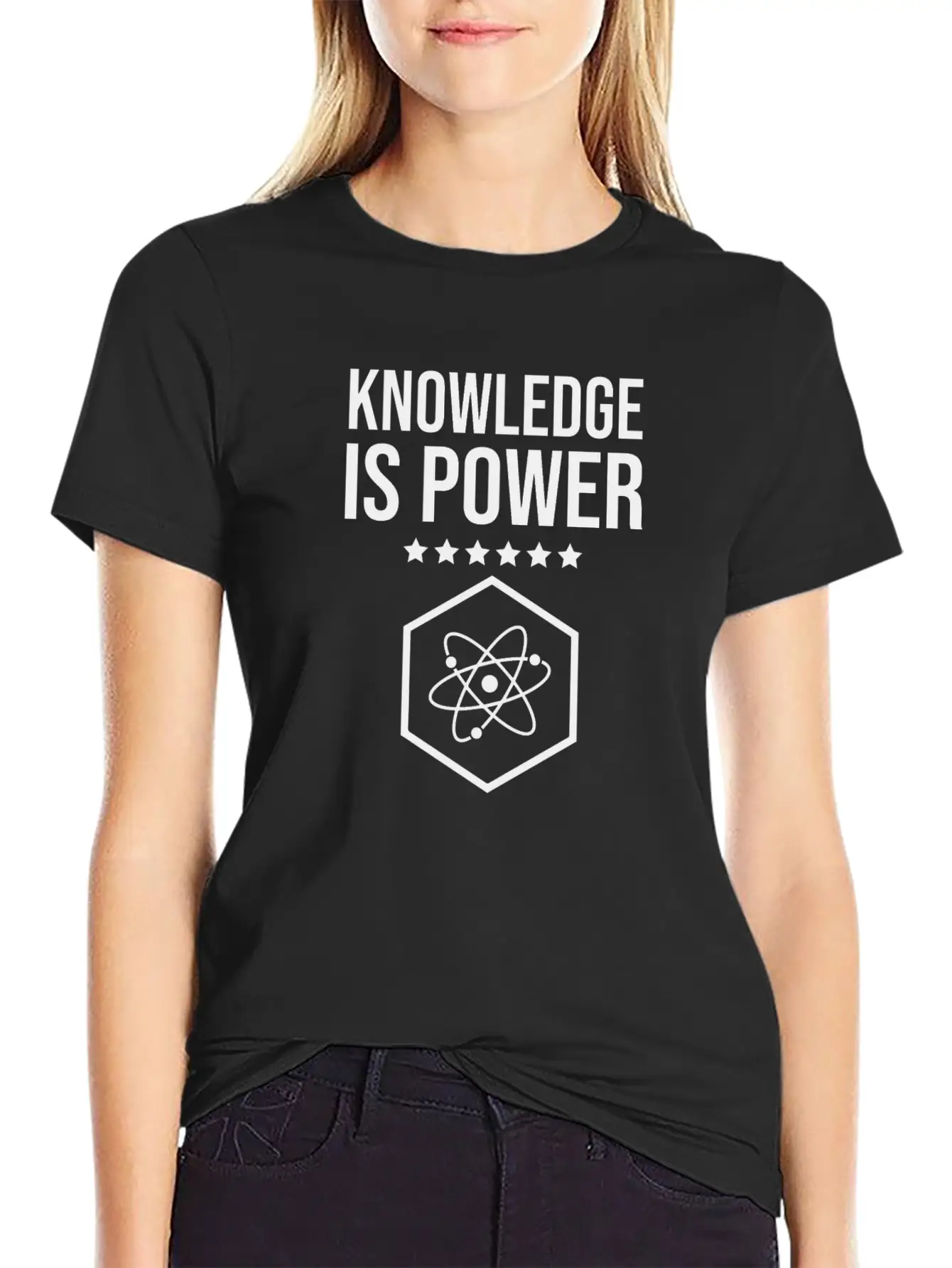 Knowledge Is Power, Amazing Saying Basic Graphic T-Shirt – Daily Comfort In Soft Cotton