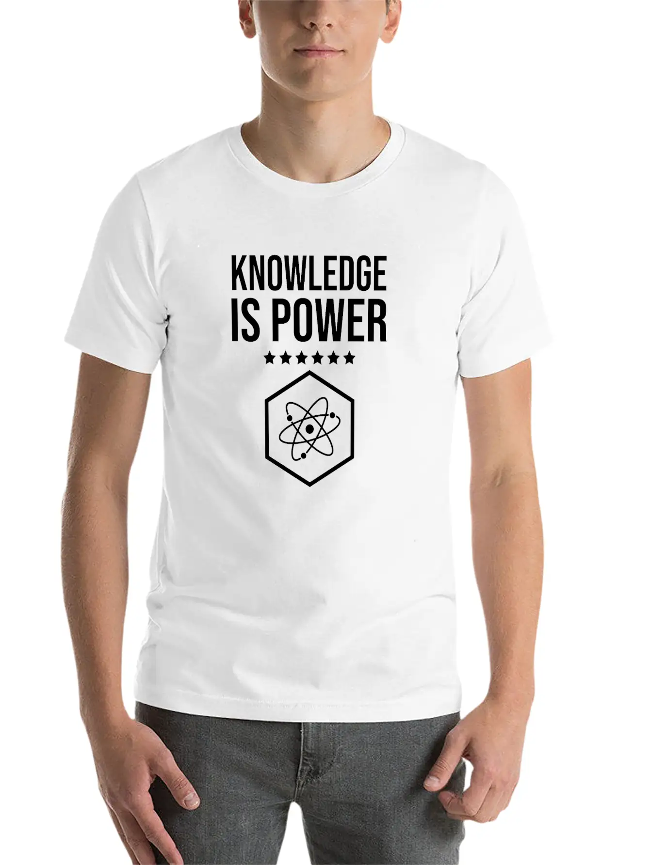 Knowledge Is Power, Amazing Saying Basic Graphic T-Shirt – Daily Comfort In Soft Cotton