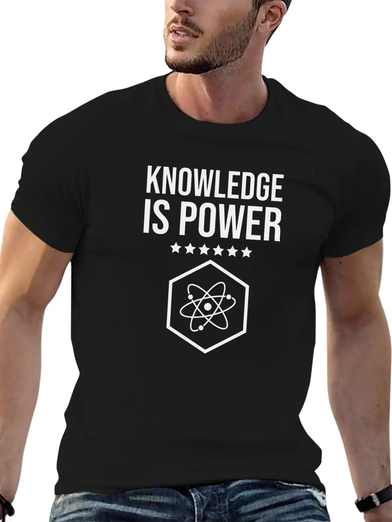 Knowledge Is Power, Amazing Saying Basic Graphic T-Shirt – Daily Comfort In Soft Cotton