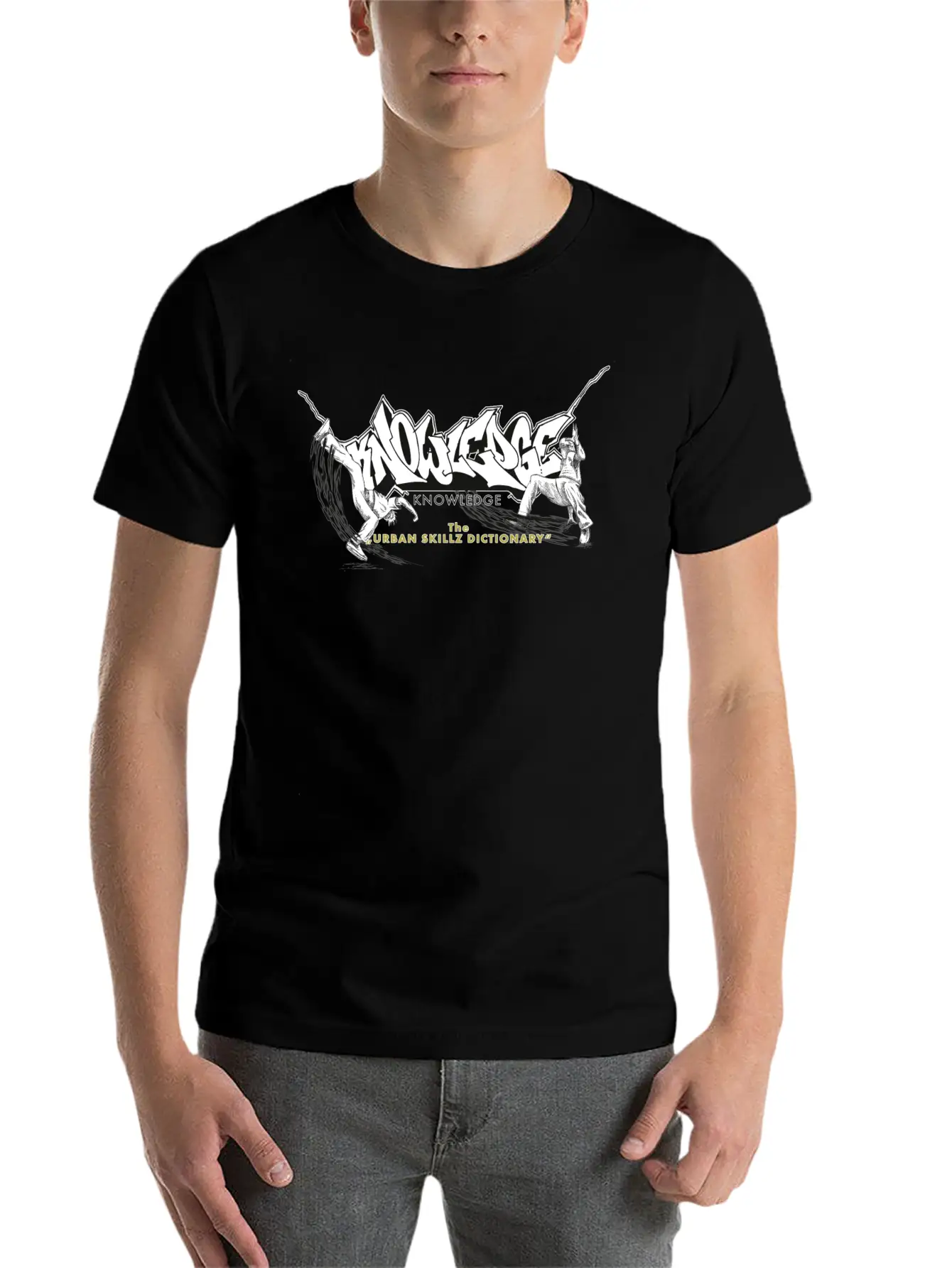 KNOWLEDGE - The Urban Skillz Dictionary - Promo Sh Basic Graphic T-Shirt – Daily Comfort In Soft Cotton
