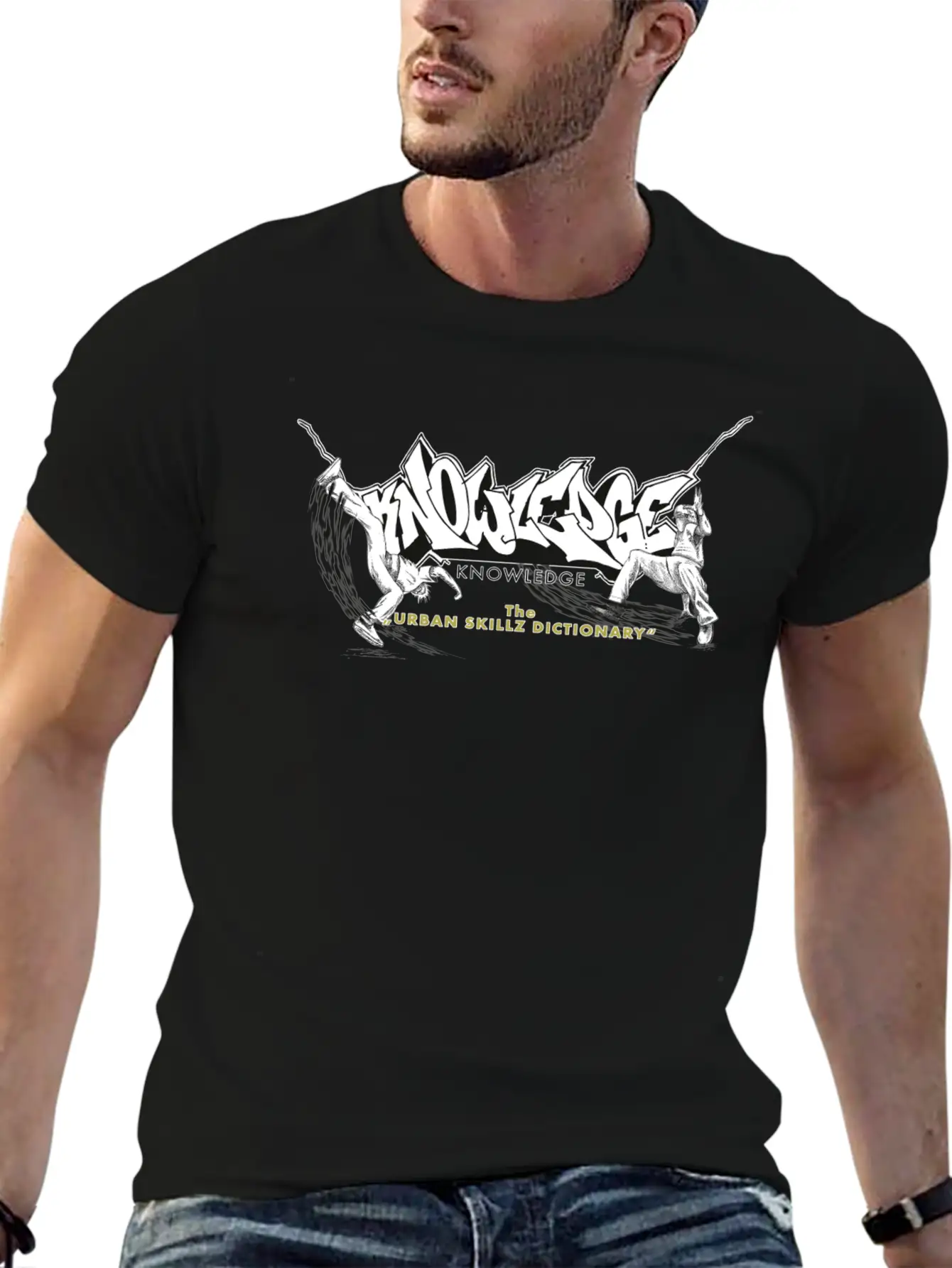 KNOWLEDGE - The Urban Skillz Dictionary - Promo Sh Basic Graphic T-Shirt – Daily Comfort In Soft Cotton