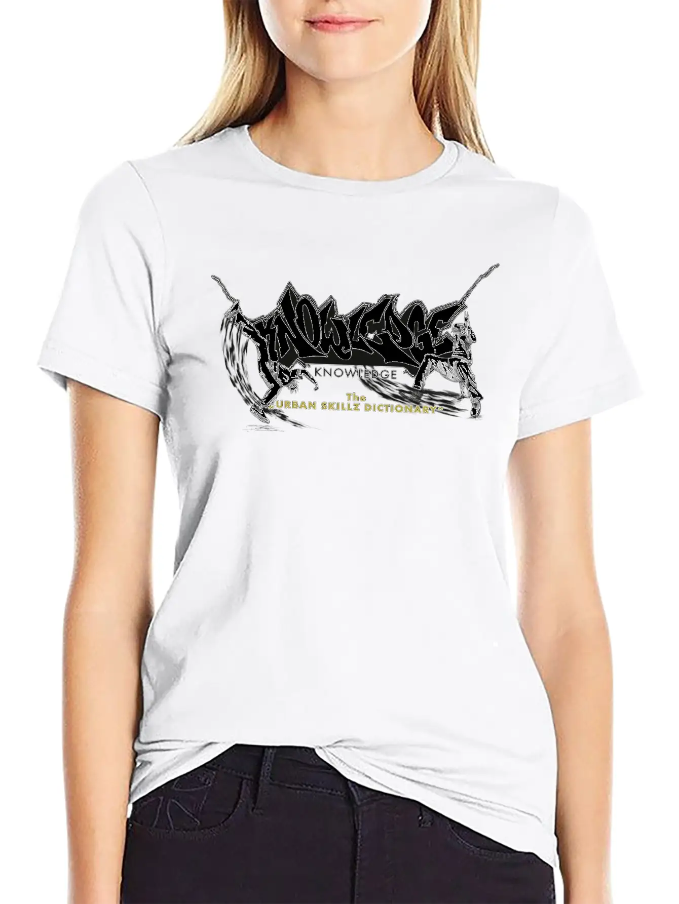 KNOWLEDGE - The Urban Skillz Dictionary - Promo Sh Basic Graphic T-Shirt – Daily Comfort In Soft Cotton