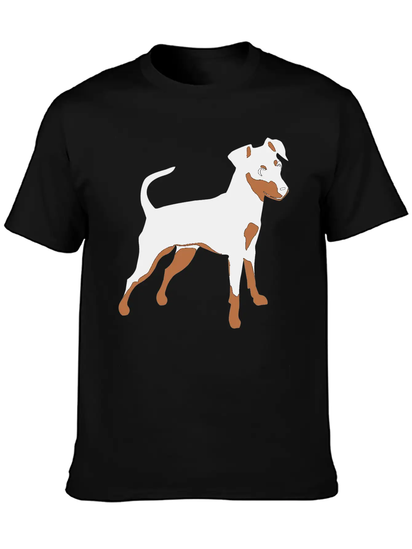 Kookie Cartoon Miniature Pinscher Natural Unisex Short Sleeve Soft Cotton T-Shirt – Casual Everyday Wear