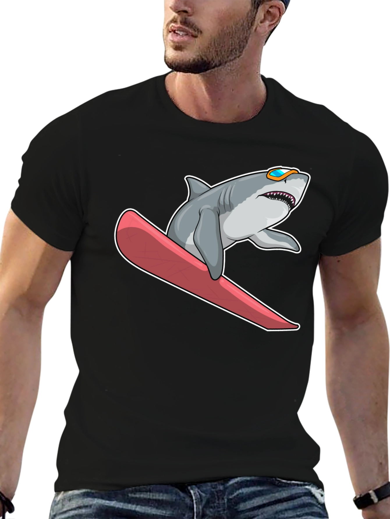 Cool Shark Snowboard T-Shirt